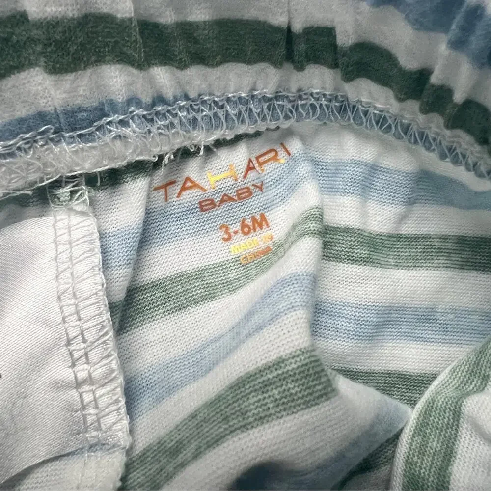 Tahari Baby Striped Hat and Leggings Matching Set Sz 3-6M